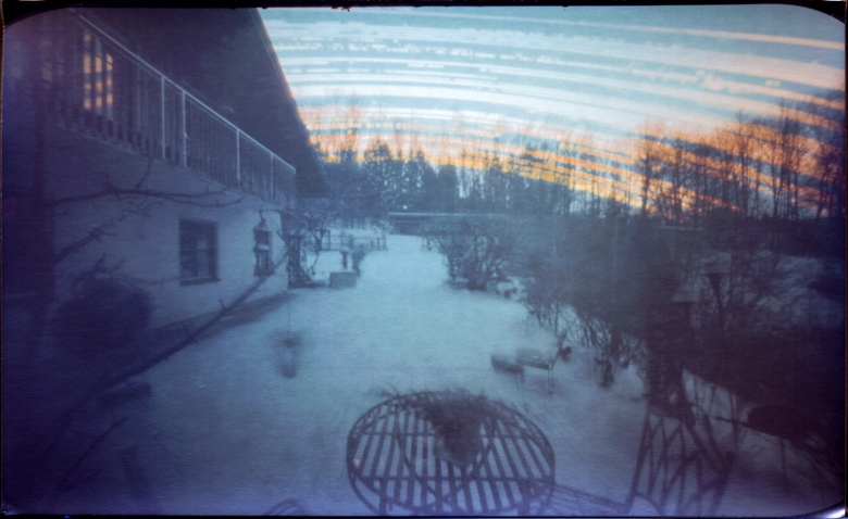 Annemaries Blick aus Atelierfenster - 94 Tage